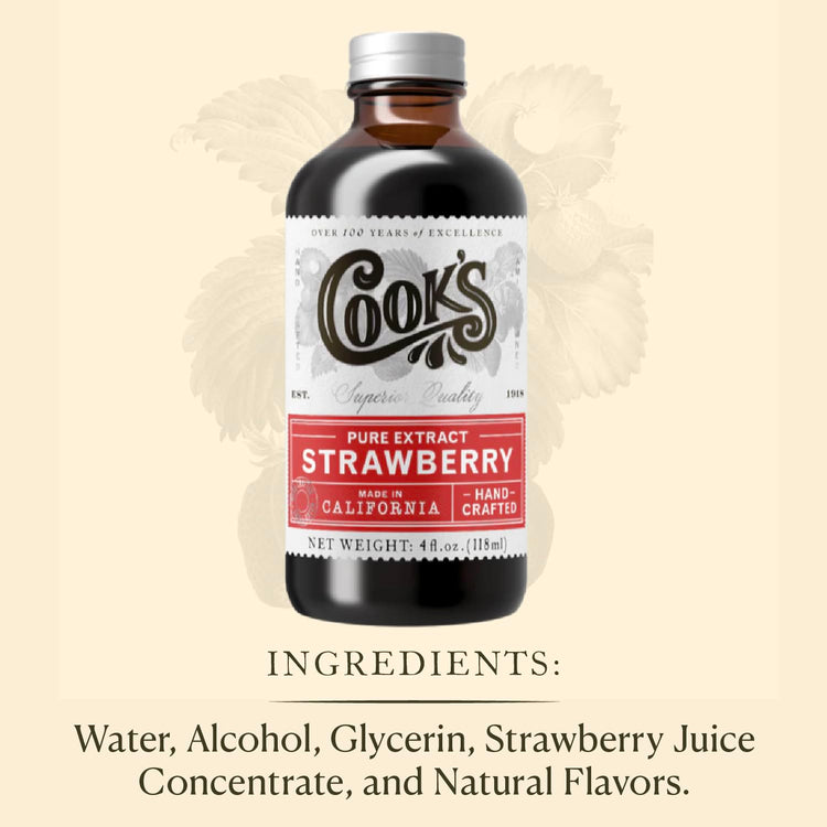 Natural Strawberry Extract for Baking (128 Fl Oz)