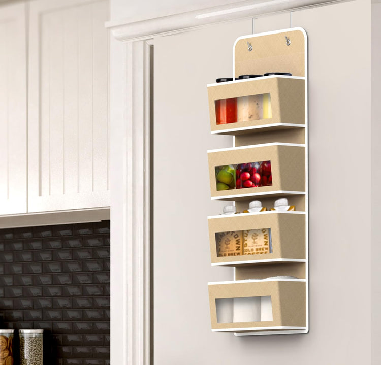 4 Clear Window Pocket Over Door Hanging Organizer