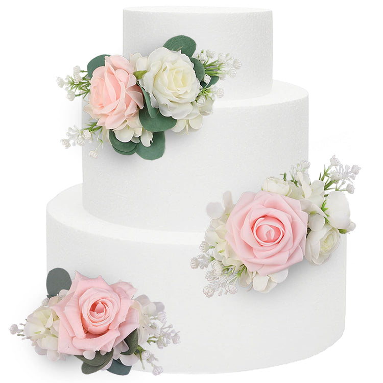 3Pcs Premade Cake Flowers (3 Count)