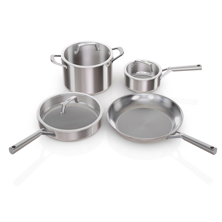 EverClad 7 Pc Stainless Steel Cookware Set