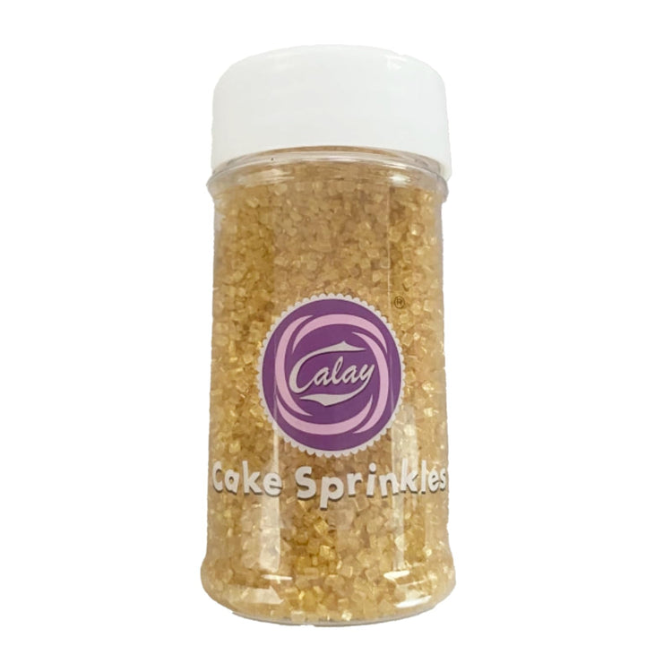 Gold Sanding Sugar for Baking Edible Sparkling Sugar Sprinkles Coarse Sugar Crystals for Baking Topping Cake Cookie Cupcake Topper Ice Cream Decoration Supplies 3.2 OZ (3.2 Ounce)