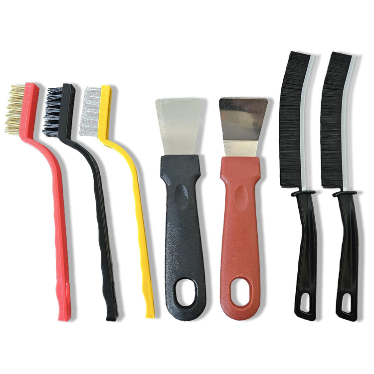7 Pcs Multi Purpose Crevice Cleaning Brush Tool for Stubborn Kitchen Grease Stains