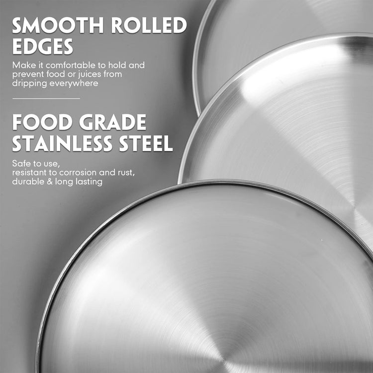 8 Pieces Silver Pizza Pans 10 Inch Bakeware (8 Count)