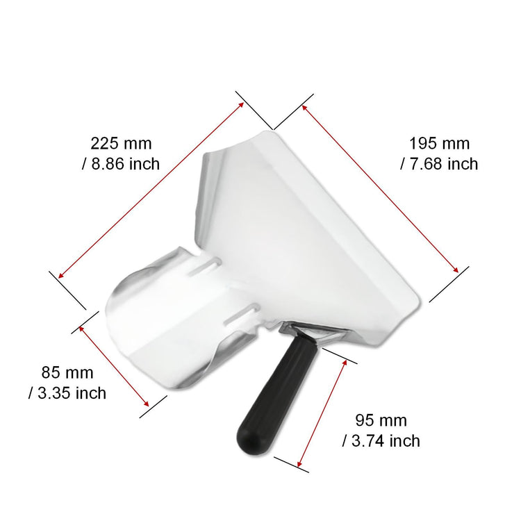 2 Pack Stainless Steel Popcorn Scoop for French Fry and Bagger (2 Count)
