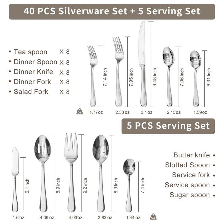Silverware Set for 8