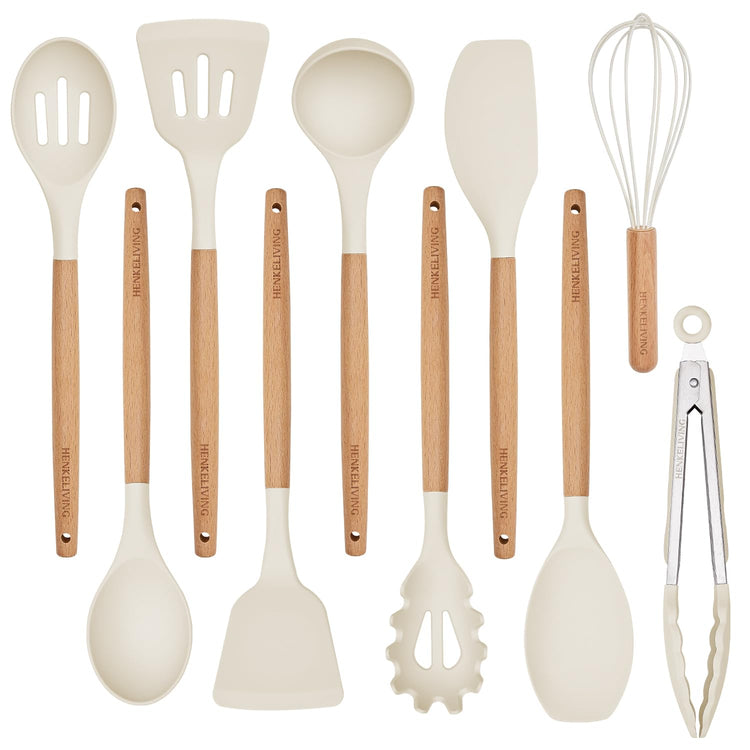 Silicone 10 Pcs Kitchen Cooking Utensils Set (10 Count)