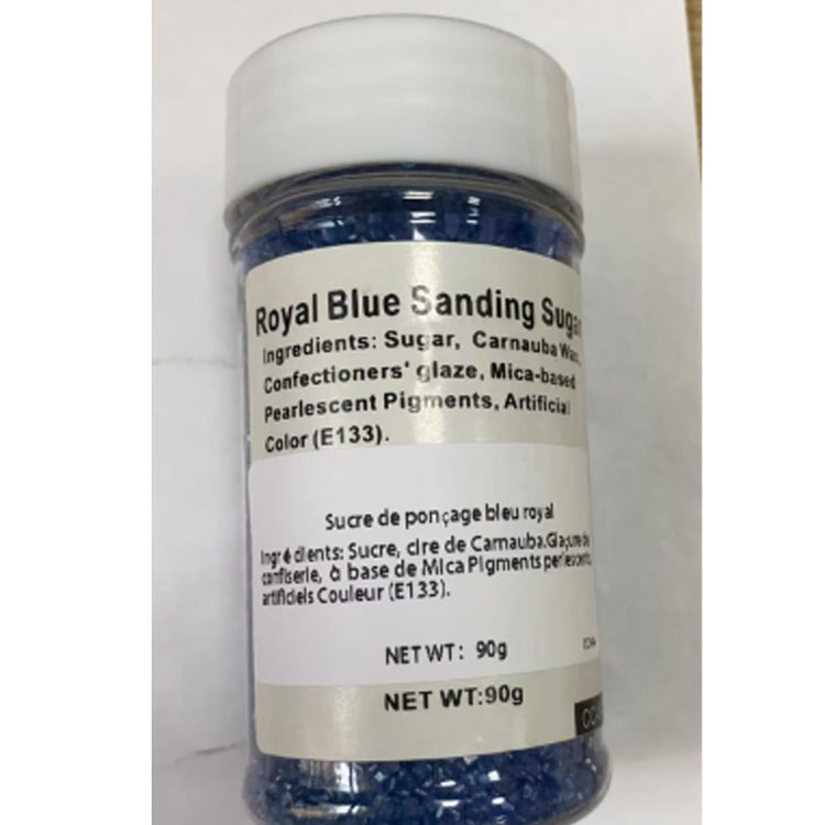 Royal Blue Sanding Sugar for Baking Edible Sparkling Coarse Sugar Crystals Sprinkles for Baking Topping Cake Cookie Cupcake Topper Ice Cream Decoration Supplies 3.2 OZ (3.2 Ounce)