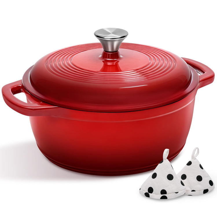 Enameled Cast Iron Dutch Oven Pot With Lid