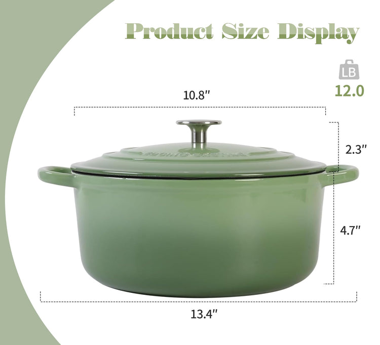 Enameled Cast Iron Dutch Oven Pot With Lid