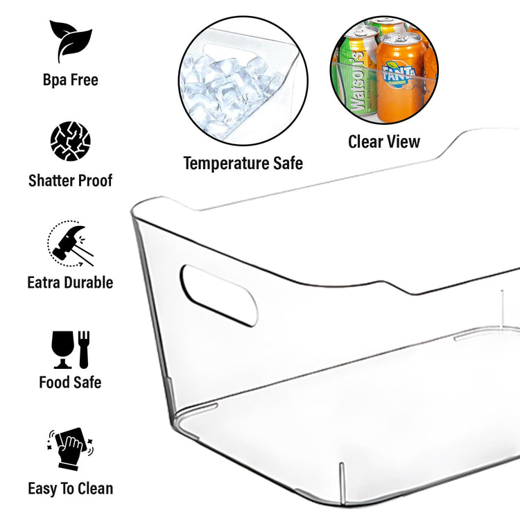Clear Storage Bins (4 Count)