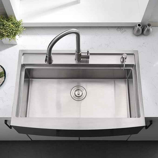 33 Inch Farmhouse Sink Splash Guard Workstation S - VOKIM 33x22 Inch Apron Front Kitchen Sink Stainless Steel 16 Gauge Single Bowl Gunmetal stainless Farm Sink