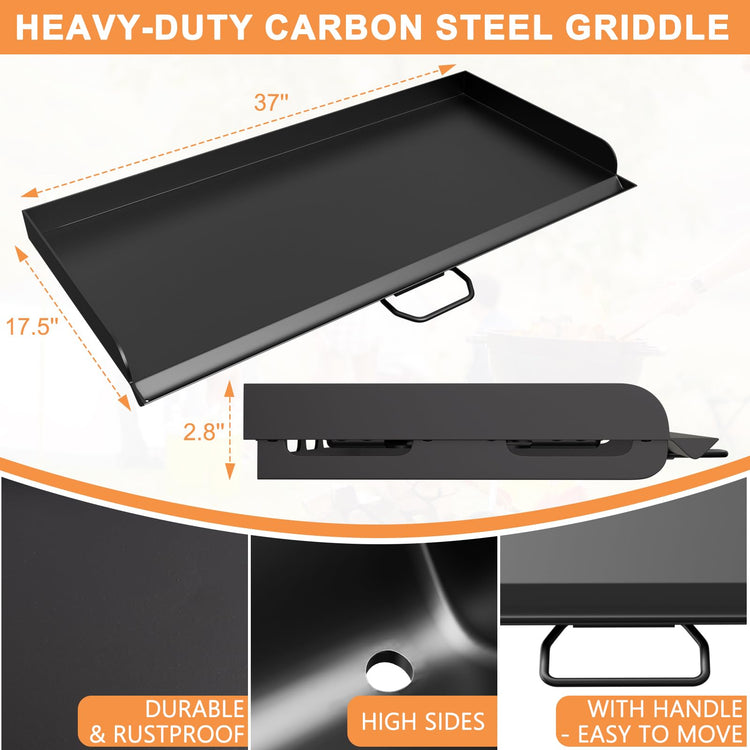Flat Top Griddle for Camp Chef Accessories 3 Burner Stove Parts 16" x 38"