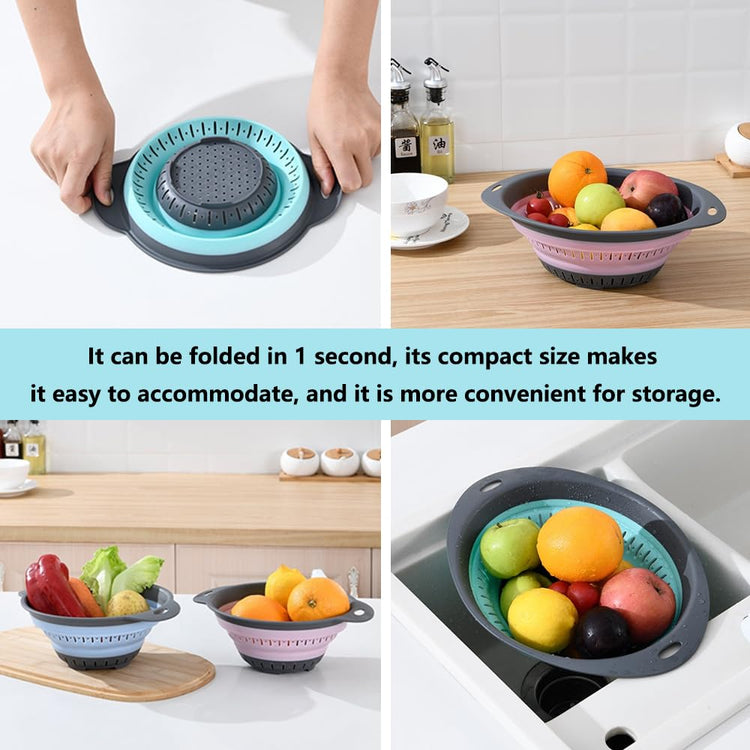 Collapsible Colander and Strainer (3 Count)