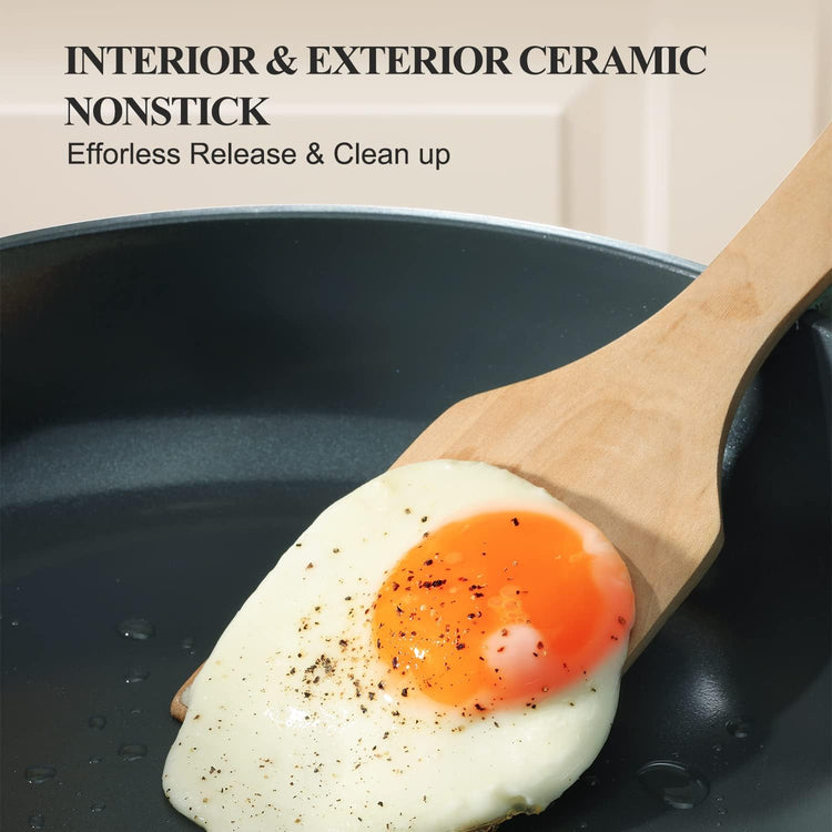 Nonstick Ceramic Frying Pan with Lid