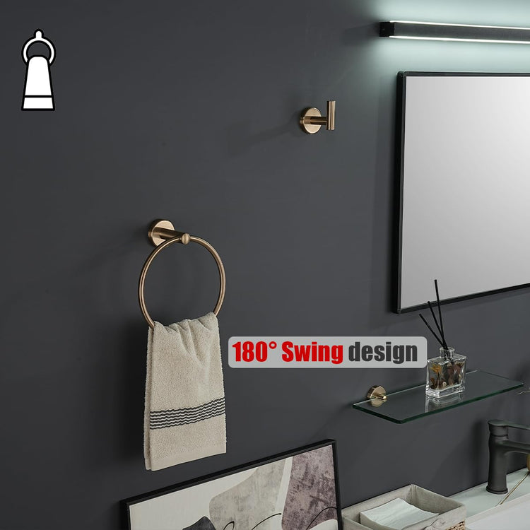 Towel Ring Champagne Bronze