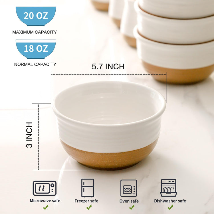 Ceramic Cereal Bowls (6 Count)