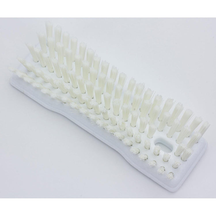 SPARTA Comfort Grip Scrub Brush Hand Brush for Bathroom, Kitchens, Countertop, Plastic, 8 Inches, White