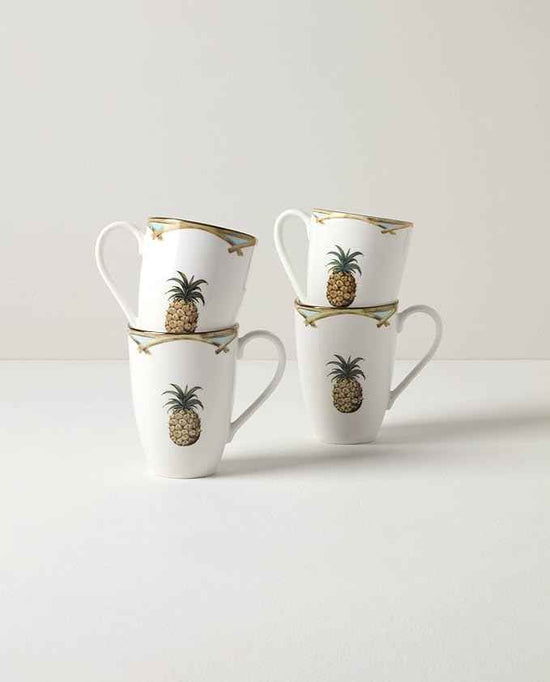 Lenox 897299 British Colonial Bamboo Mugs, Set of 4