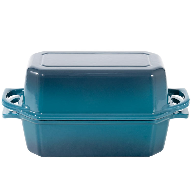 Bread Pan Cast Iron Loaf Pan with Lid Bread Loaf Pan 8.5x4.5 Inch Loaf Pan Enameled Cast Iron Sourdough Loaf Pan