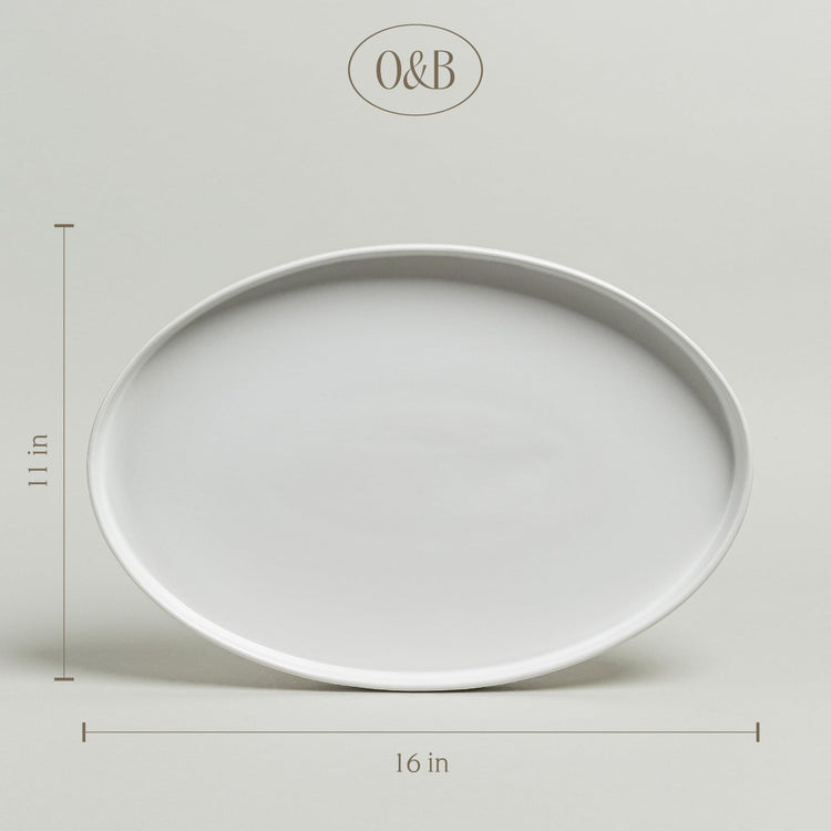 Over&Back Stackable Stoneware Serving Platter