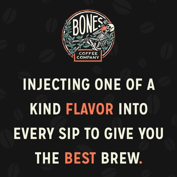 Bones Coffee Company Cherry Ice Cream Flavored Coffee, Medium Roast Low Acid Arabica Beans Compatible with Auto drip and French Press Coffee Maker, 12 Oz Ground