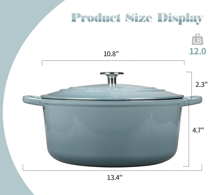 Enameled Dutch Ovens Cast Iron Dutch Oven Pot with Lid for Bread Baking