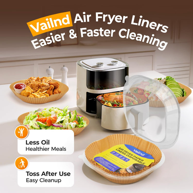 500 Pcs 8" Square Air Fryer Liners Disposable for 5 (500 Count)