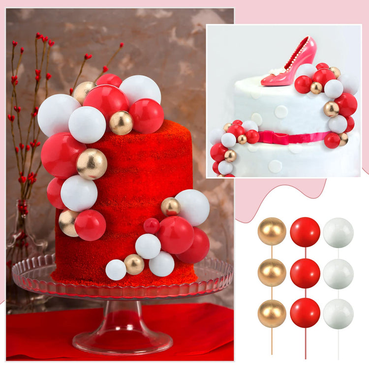 108 Pcs Balls Cake Topper