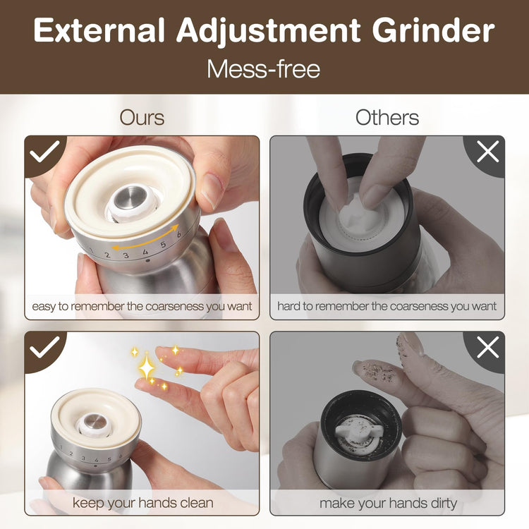Pepper Grinder Salt Grinder Manual (2 Count)
