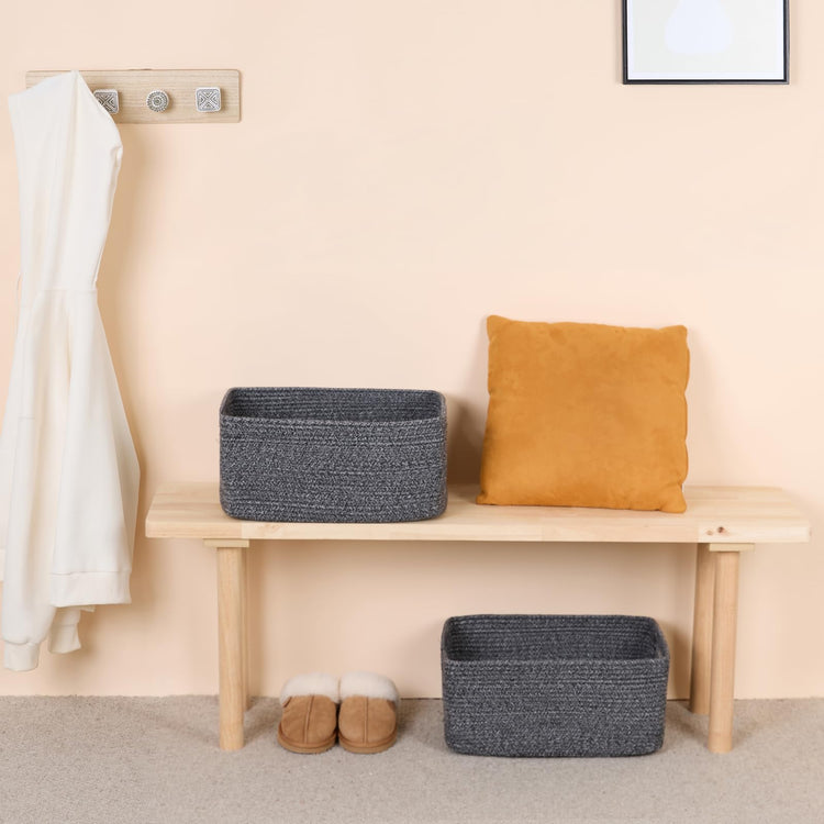 Large Storage Baskets for Shelves (2 Count)