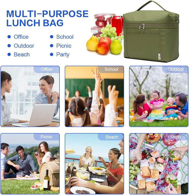 NOL 8L Insulated Lunch Bag for Women