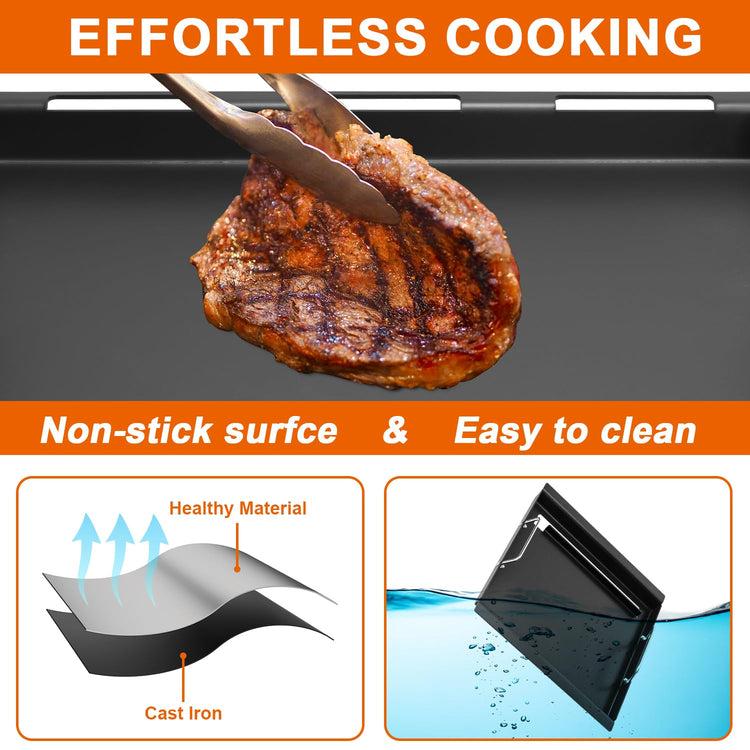 17" Flat Top Griddle for Charbroil Performance 2