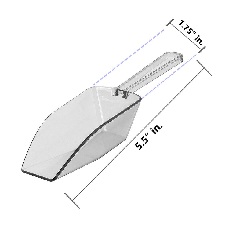 Clear Mini Plastic Acrylic Scoops 12 Pcs (12 Count)