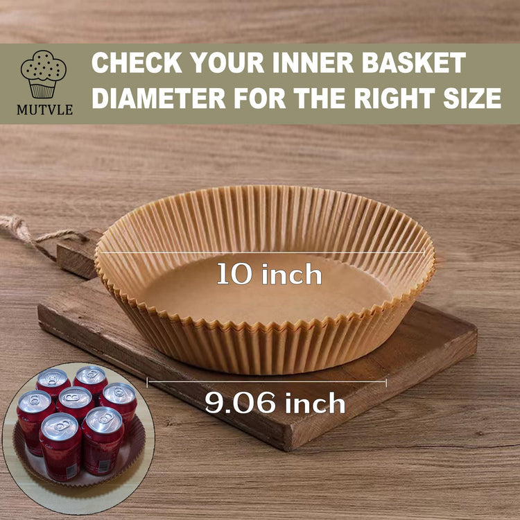 10 Inch Air Fryer Disposable Paper Liner Round
