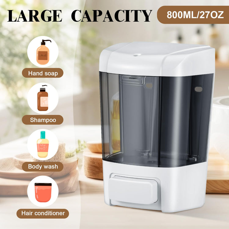 4 Pcs Wall Mounted Soap Dispenser (4 Count)