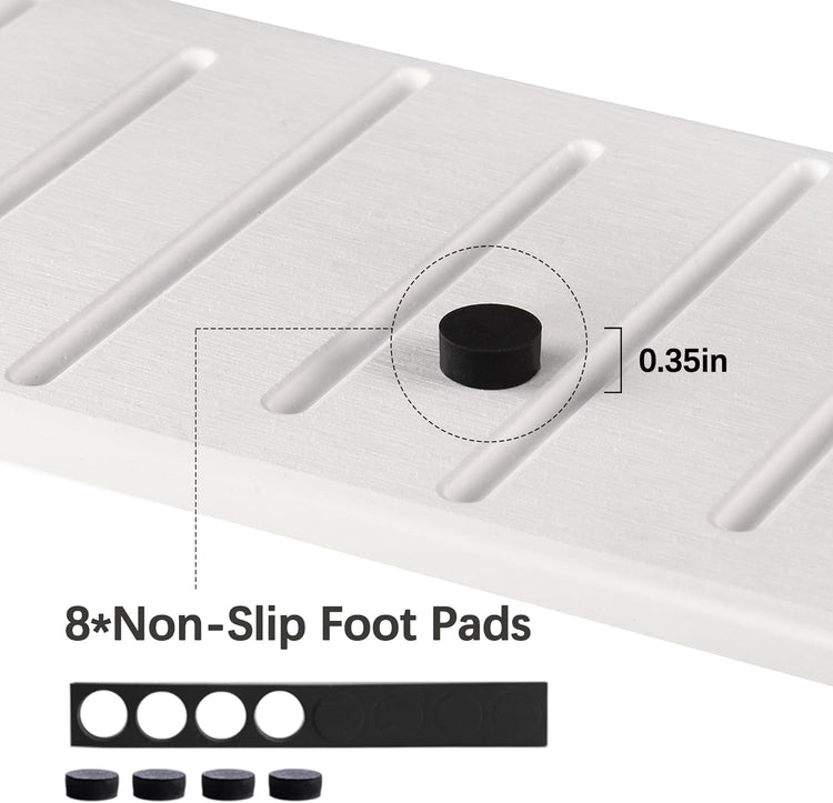 2PCS Water Absorbing Stone Tray for Cosmetics & Hand Soap & Houseplants, 8.66" * 4.33"Ultra-Absorbent Diatomite Coaster | Fast-Drying Bathroom & Kitchen Organizer