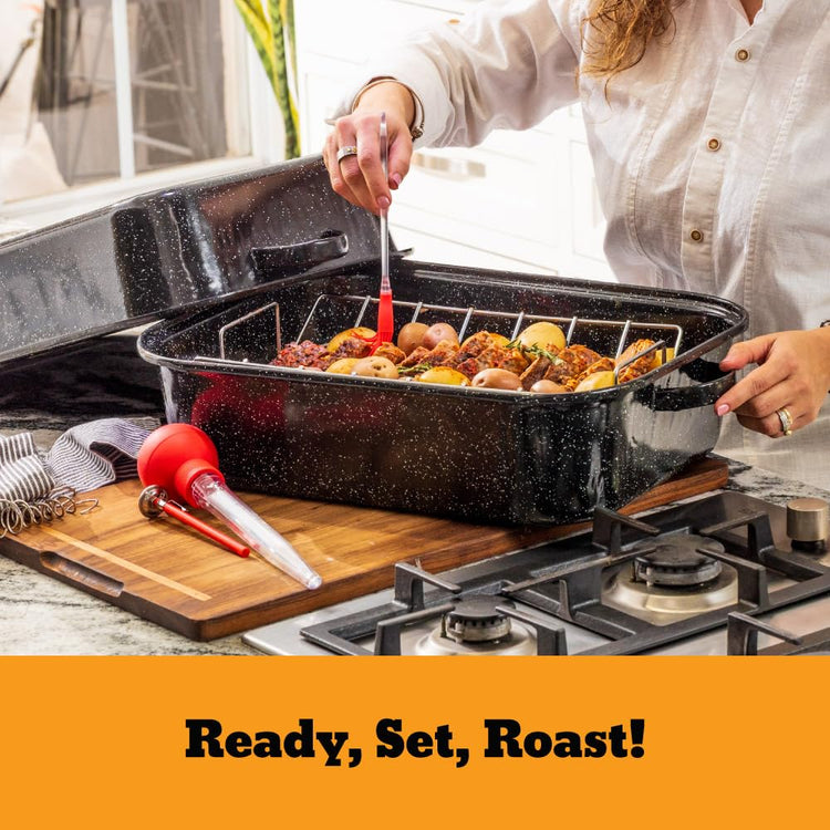 25 lb Rectangular Roaster Set