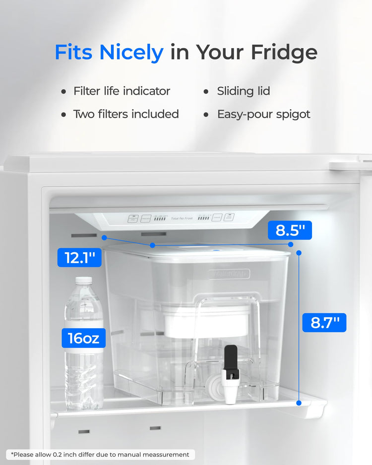 WFD-22L-DF Water Filter Dispenser, 40-Cup Water Purifier, White