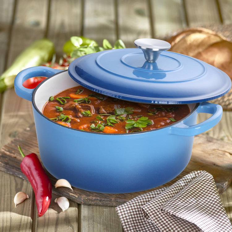 3 Qt Enameled Cast Iron Dutch Oven with Lid