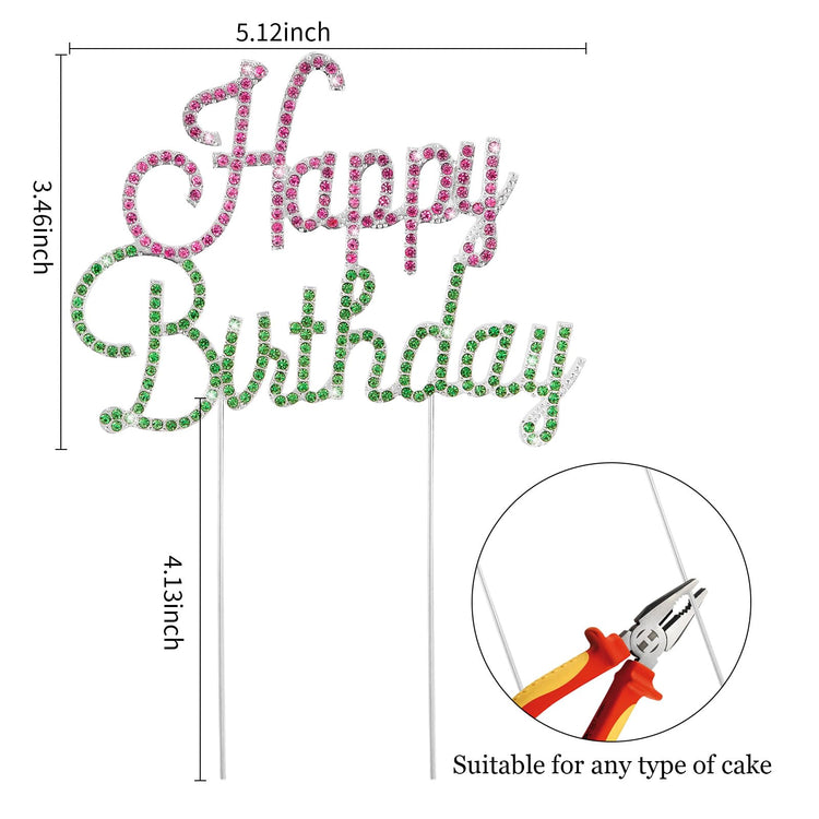 Cake Topper Gold Birthday Decorations for Women