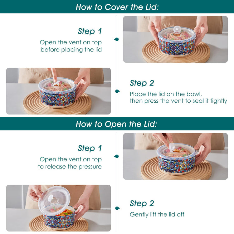 SIMI Serving Bowls with Lids (4 Count)
