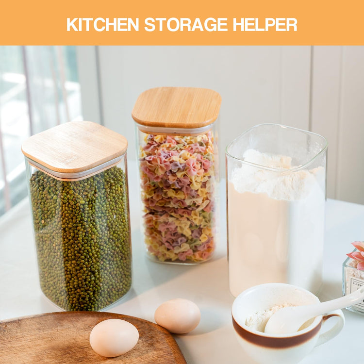 Glass Storage Jars 6 Pack (6 Ounce)