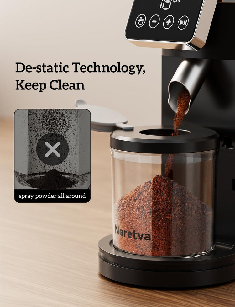 Stainless Steel Espresso Grinder with Portafilter Holder