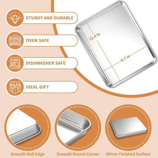 Stainless Steel Baking Sheet Pan Set of 2