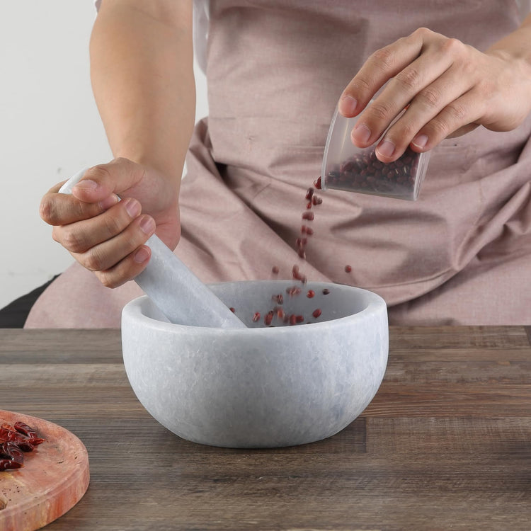 Luxury Marble Mortar and Pestle Set