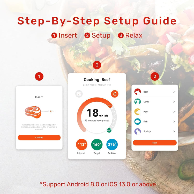 Wireless Meat Thermometer Digital