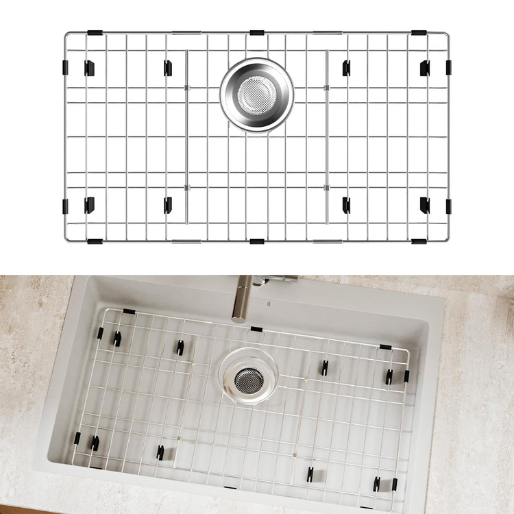 26-1/8" x 14-1/8" Stainless Steel Sink Grid, Sink Grate for Bottom