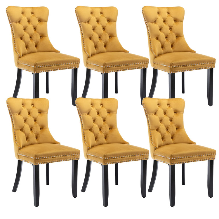 Gold Velvet Dining Chairs Set of 6 (6 Count)
