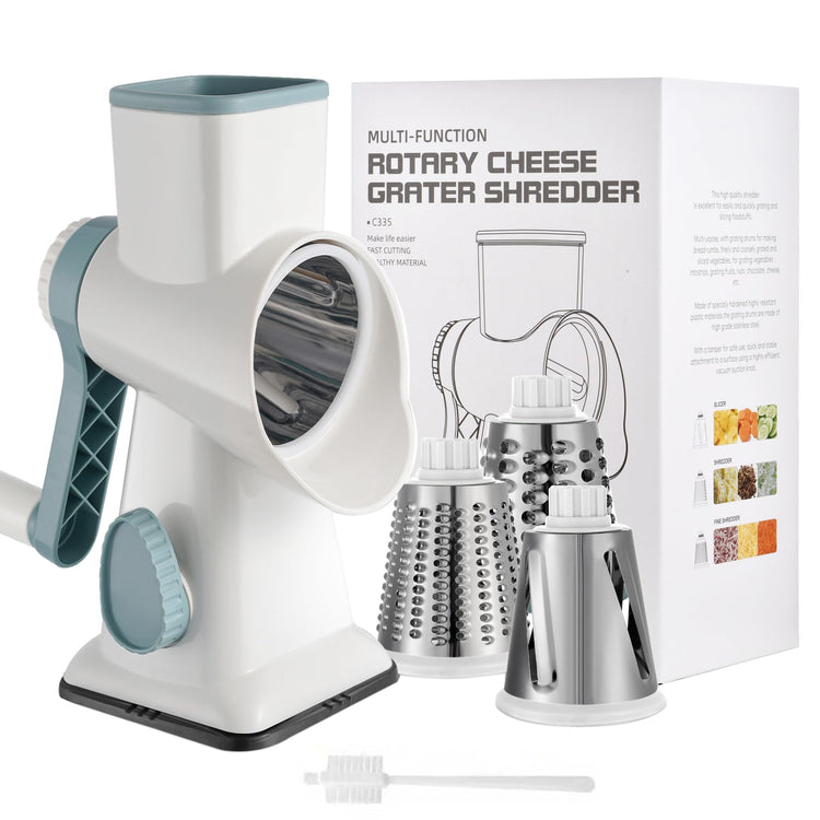 Cheese Grater Hand Crank Rotary Vegetables Shredder with Handle