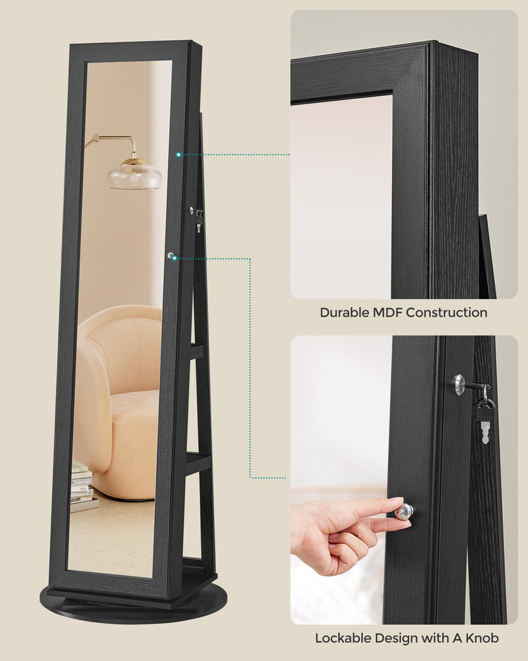 360° Swivel Jewelry Cabinet